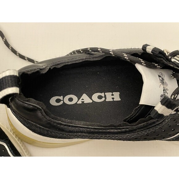 Coach Citysole  Runner Women’s Size 10 B Black White Sneakers Shoes Lace Up - Picture 12 of 12